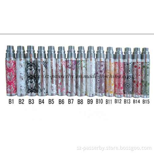 Embossed Design Ecig Engraved EGO B Battery